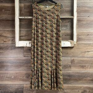 DANNY AND NICOLE Ladies Scoop Neck Sleeveless Swing Geometric Pattern Dress 14
